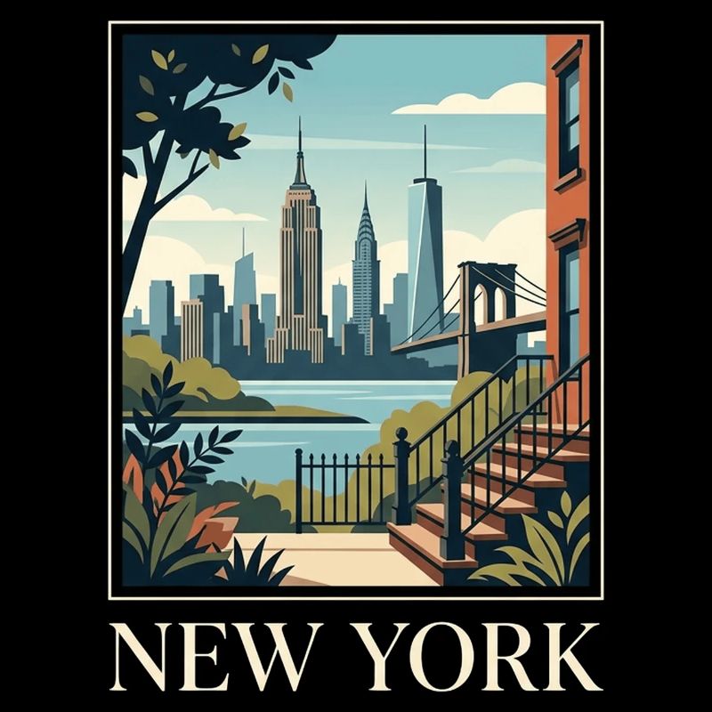 Affiche de la terrasse skyline de New York