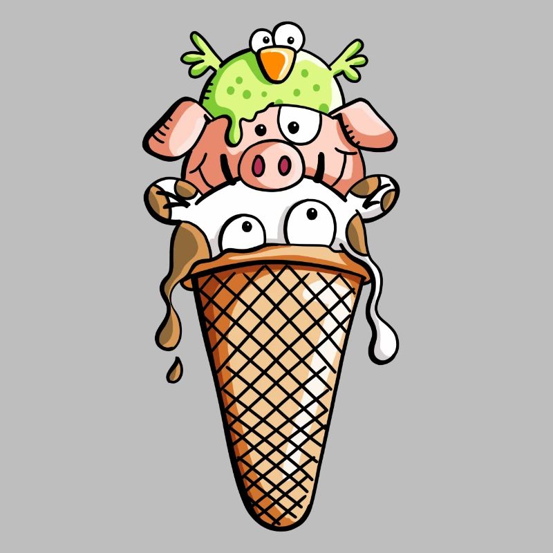 Bauernhoftier Eiscreme - Tiere - Eis - Kinder -Fun