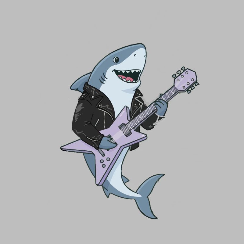 Shark Rocker mit E-Gitarre