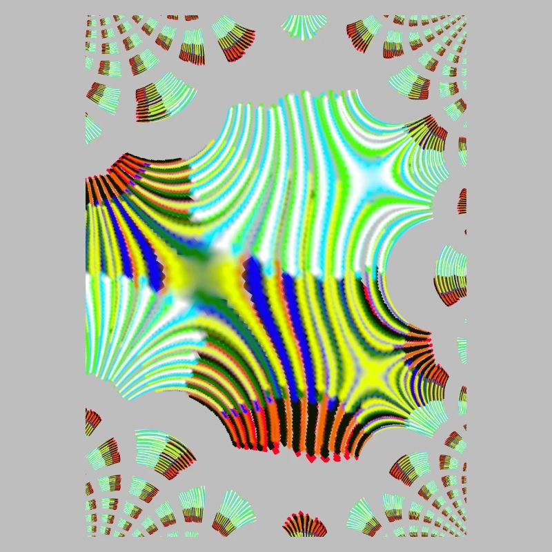 Psychedelic Neon Waves Pattern