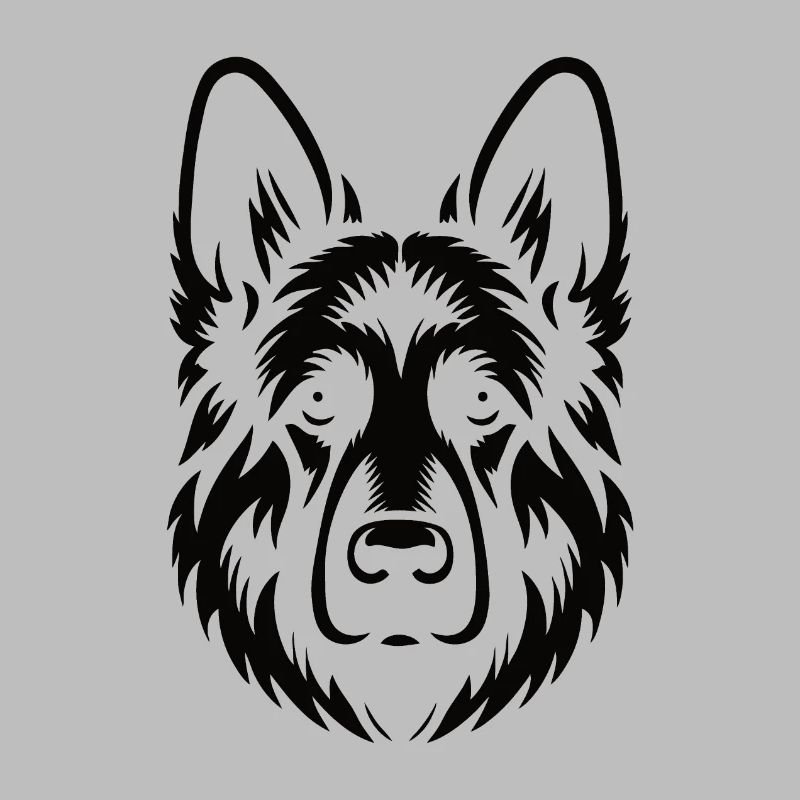 German Shepherd silhouette design