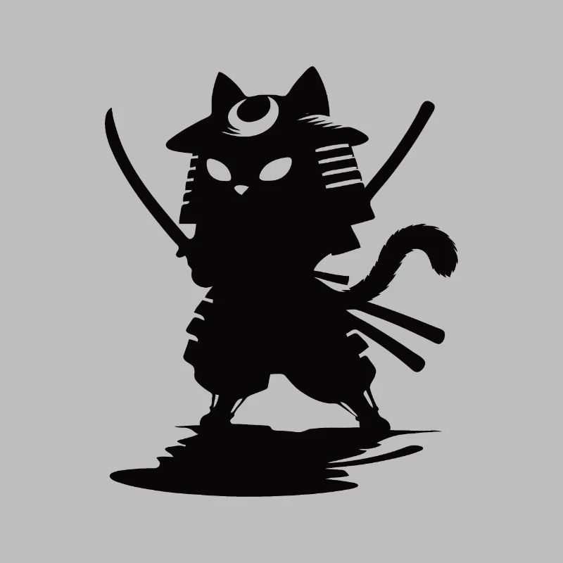 Drôle de chat samouraï
