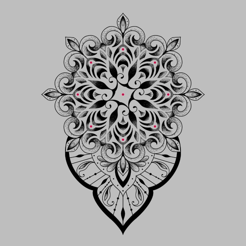 Mandala graphique dot work