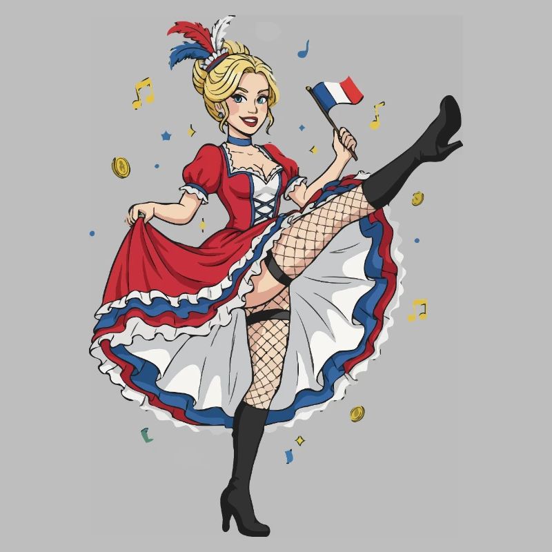 Can dancer drapeau français