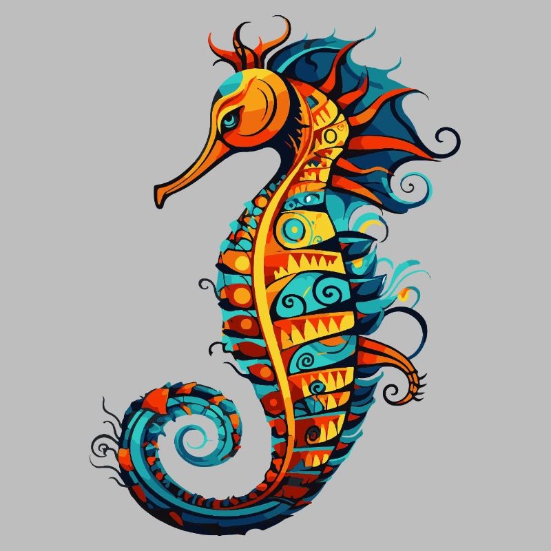  Seepferdchen Comic Seepferd