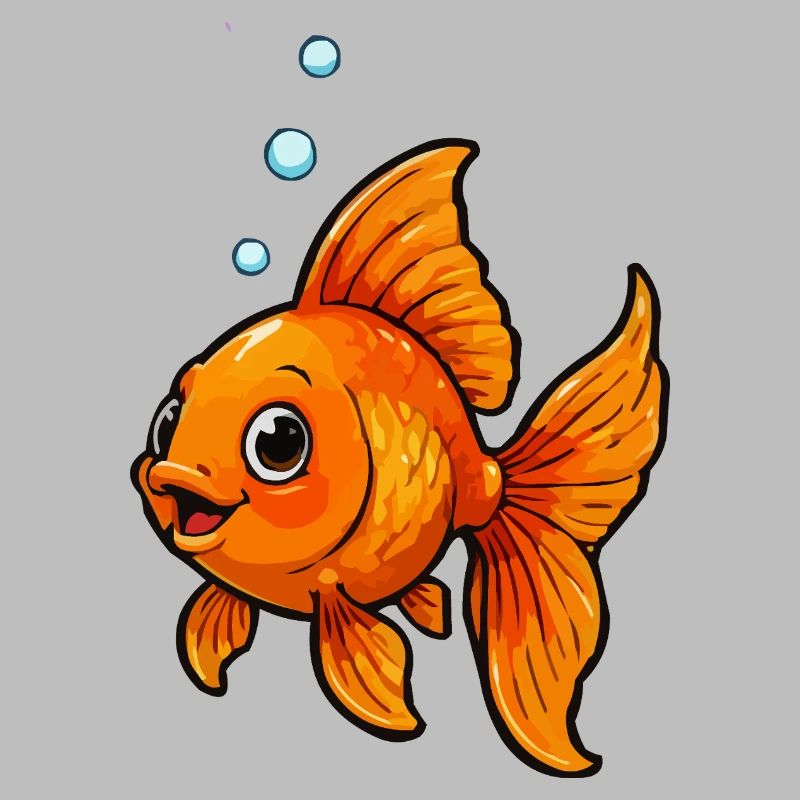 Oranger Goldfisch Comic