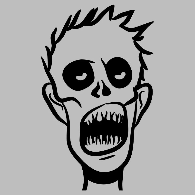 zombie witzig gruselig comic kopf