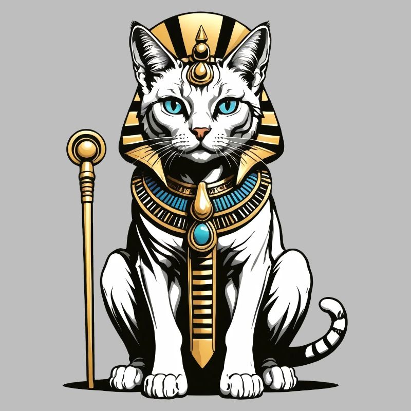 Chat Pharaon Chat Égypte Pyramide Cadeau