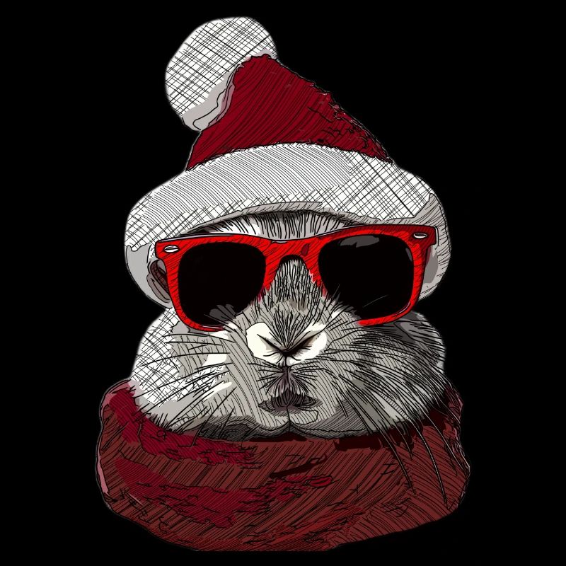Bunny Glasses Christmas Motif Rabbit