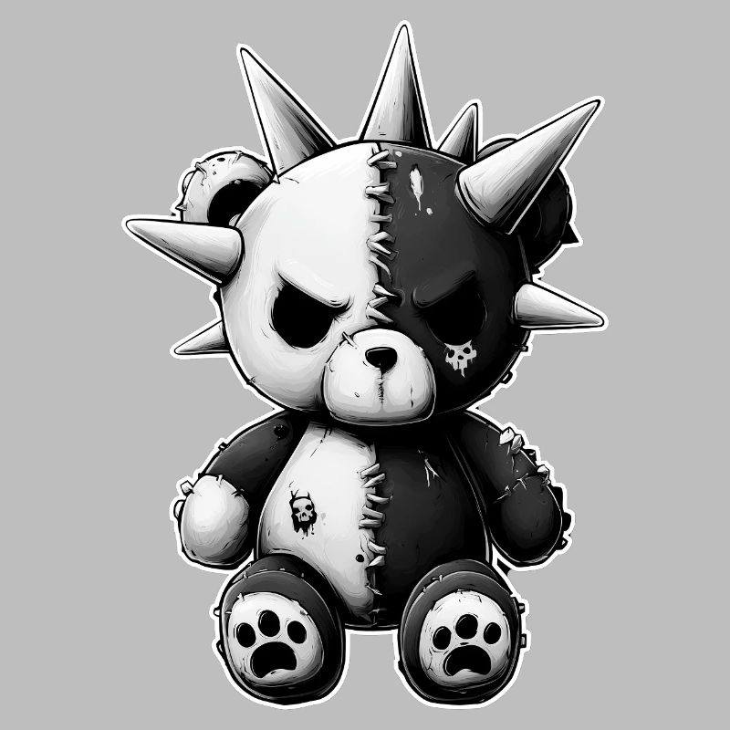 Split Skull Plüschbär Punk