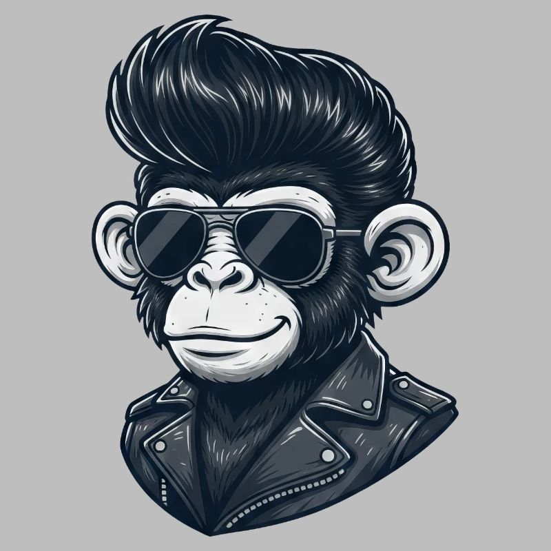 Cool Monkey Chimpanzee Sunglasses Rock and Roll
