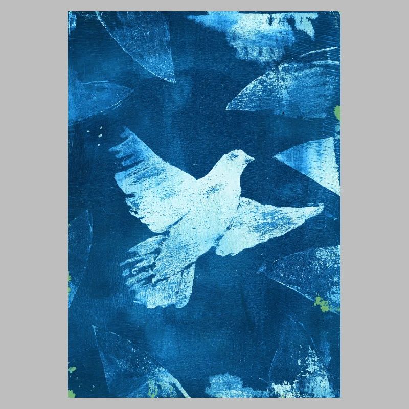 Blau Taube Friedensvisual