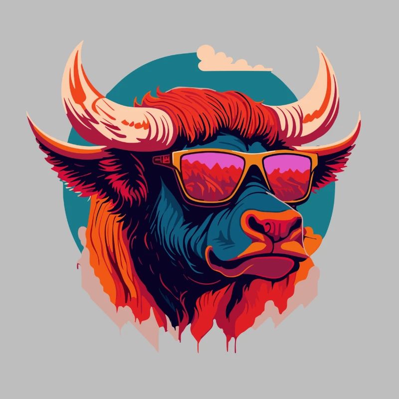 Bison feu de forêt