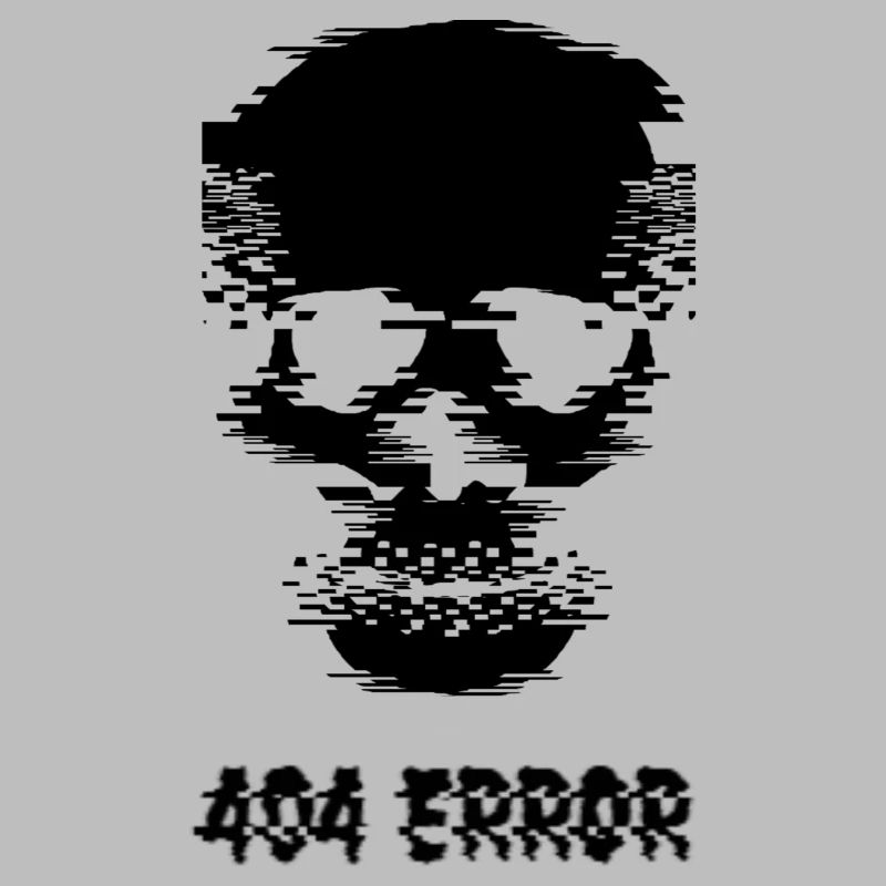 404 Error Skullhead Design