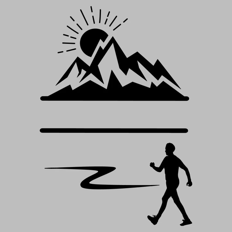 Wanderer Mann Berge Banner