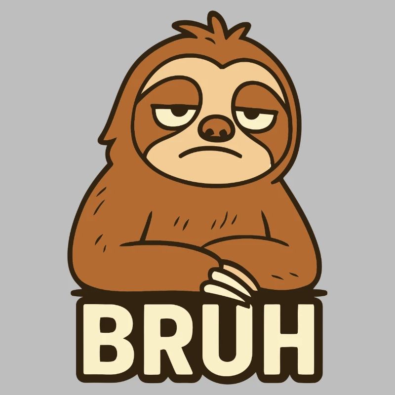 Conception de t-shirt décontracté Sloth Expression