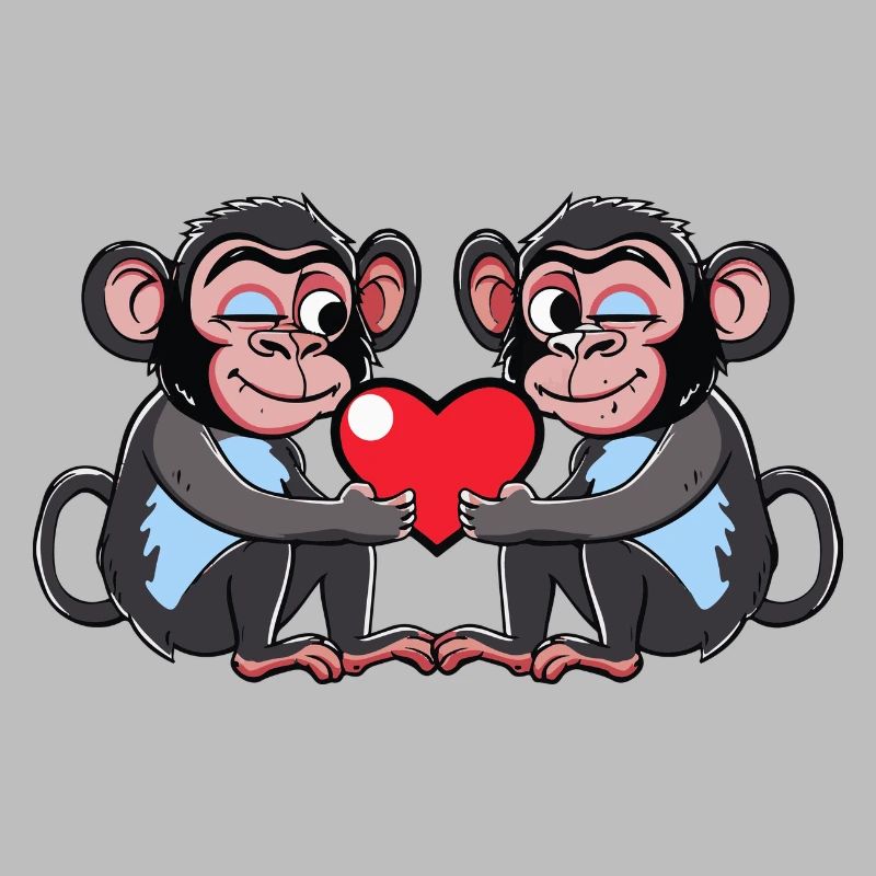 Monkey Couple Love
