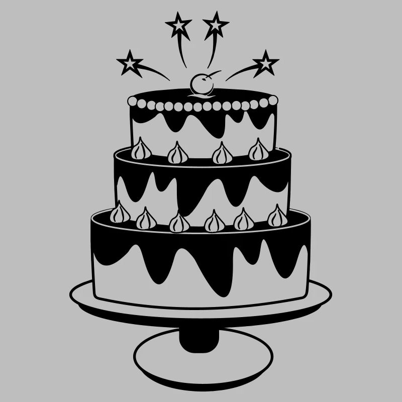 Gâteau d’anniversaire avec des étoiles
