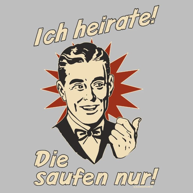Retro-Eheversprechen mit Trinkmotiv