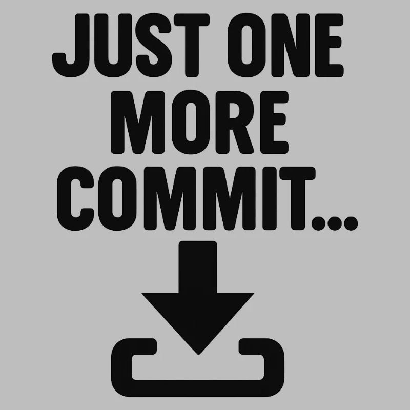 Just One More Commit - T-shirt de programmeur drôle