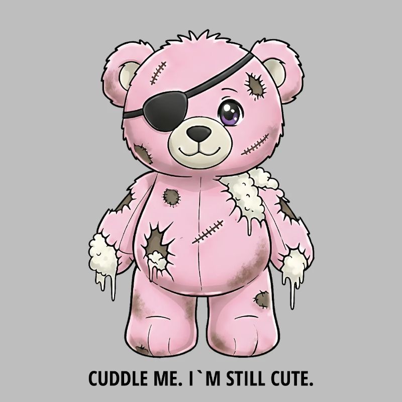 Patchwork Pinker Teddybär mit Augenklappe