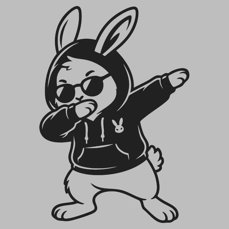 Easter Bunny Dabbing Cool Bunny Easter Funny