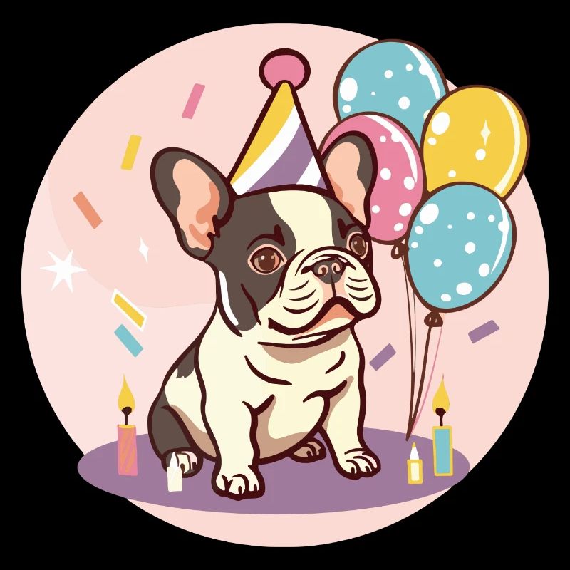 Français Buldog Chiens Anniversaire Bébé