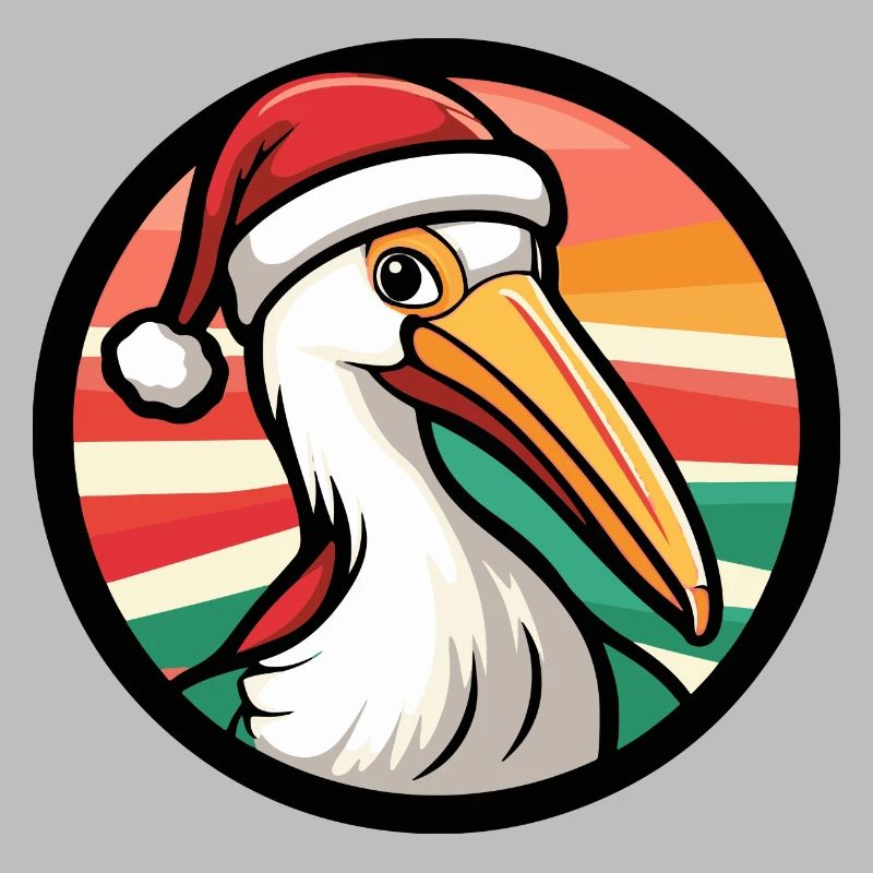 Pelikan Vogel Weihnachten X-Mas