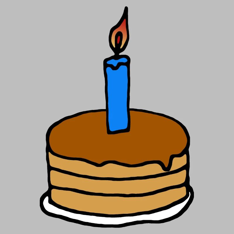 Birthday Cake Comic Design Boy Blue