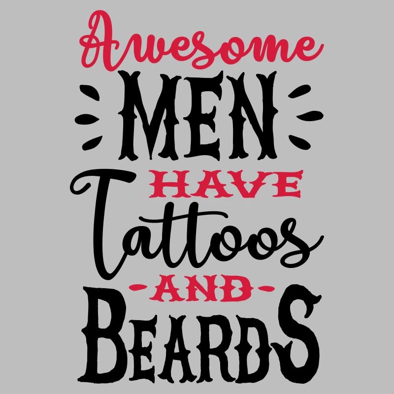 Awesome men have tattoos and beards 2clr