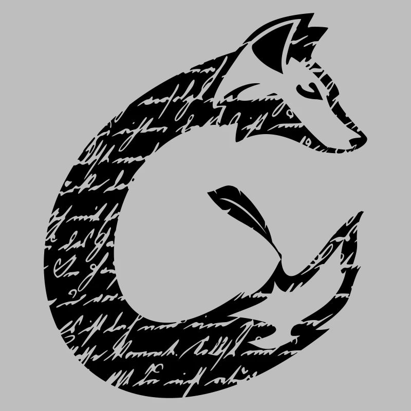 Fuchs font C-shape silhouette, black