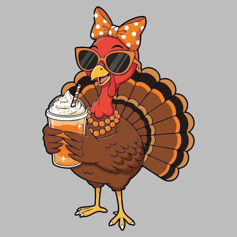 Amateur de café de dinde Drôle d’ambiance de Thanksgiving
