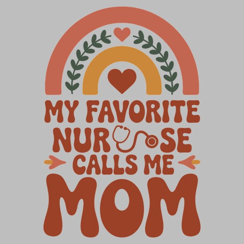 Mon infirmière préférée m’appelle maman - Boho Rainbow
