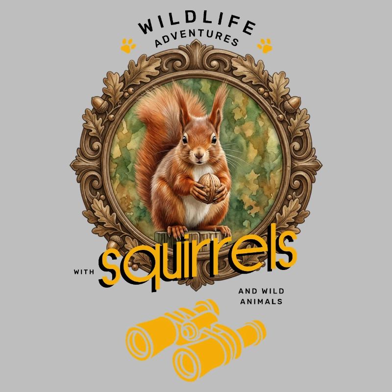 Squirrel Binoculars Adventure Wild Animals