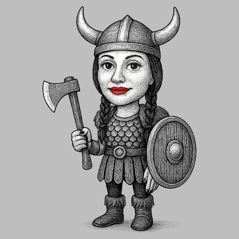 Wikinger-Rotlippen-Krieger