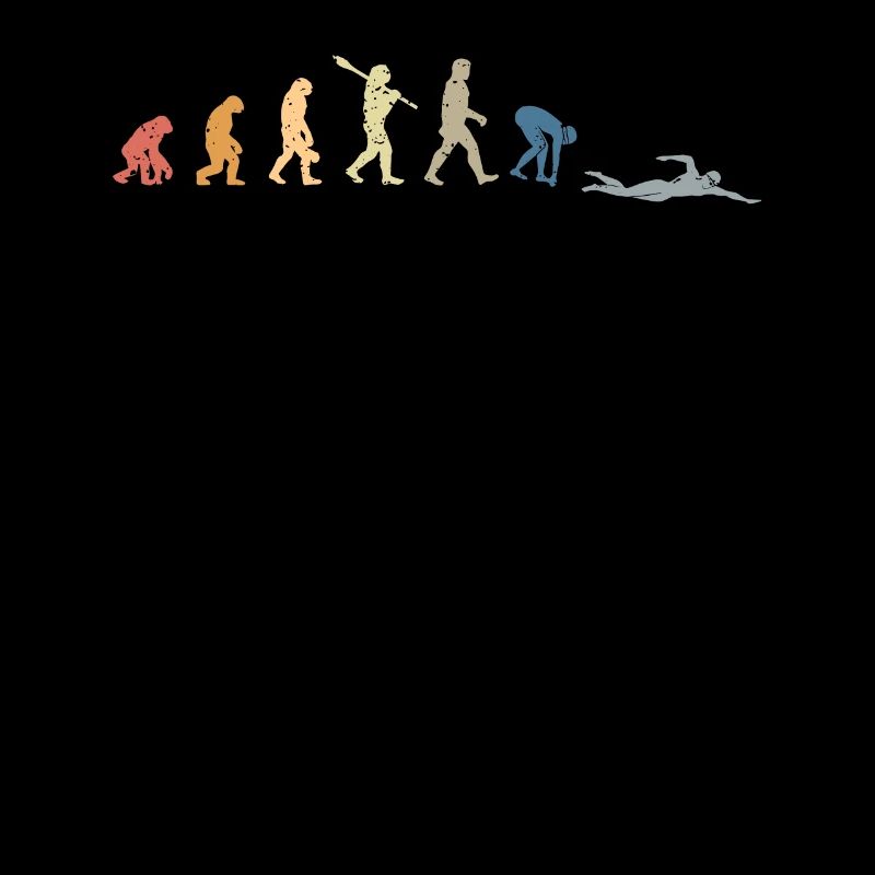 Schwimmer Geschenk Schwimmen Evolution