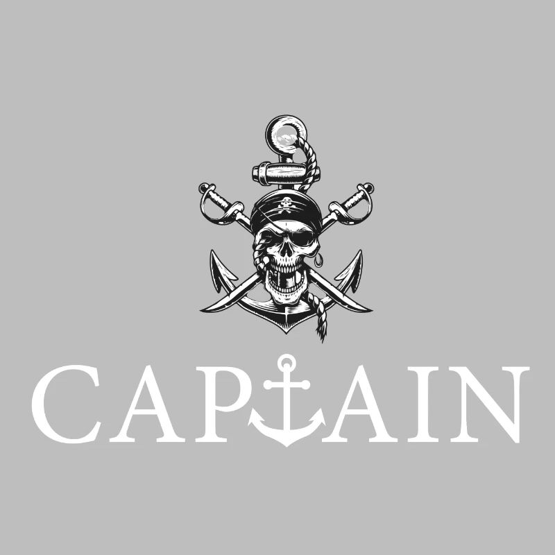 Captain Skull FatMonkeyDesigns white