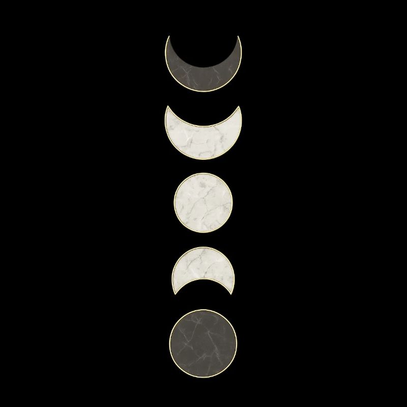 Moon Phases Marble Pattern