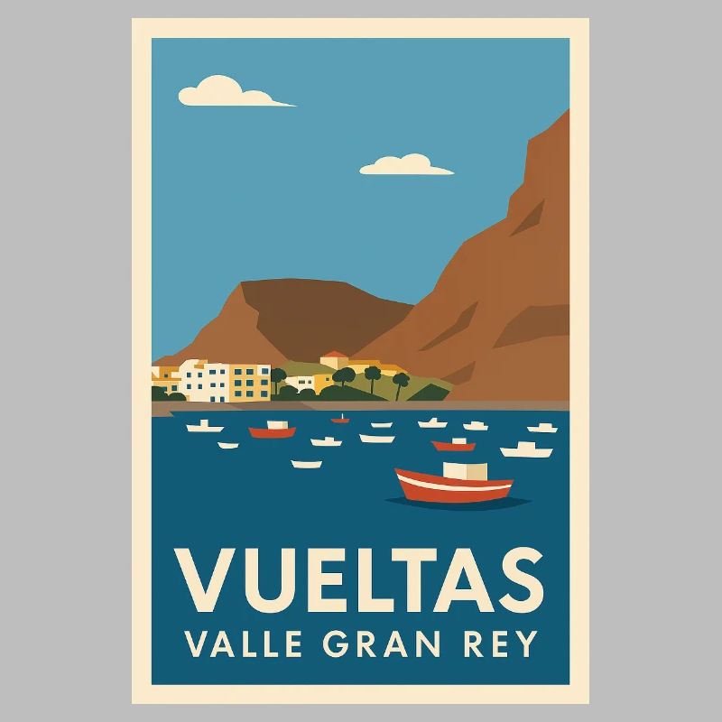 Affiche côtière de la Vuelta Valle Gran Rey