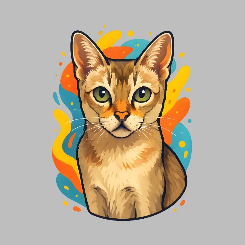 Explosion de couleurs de chat de Singapura