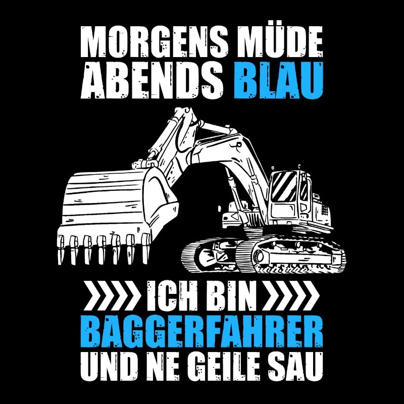 Morgens müde Baggerführer Baggerfahrer Bagger