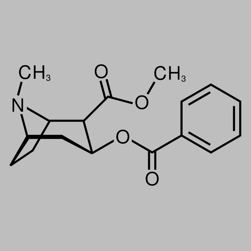 Structure de molécule de cocaïne