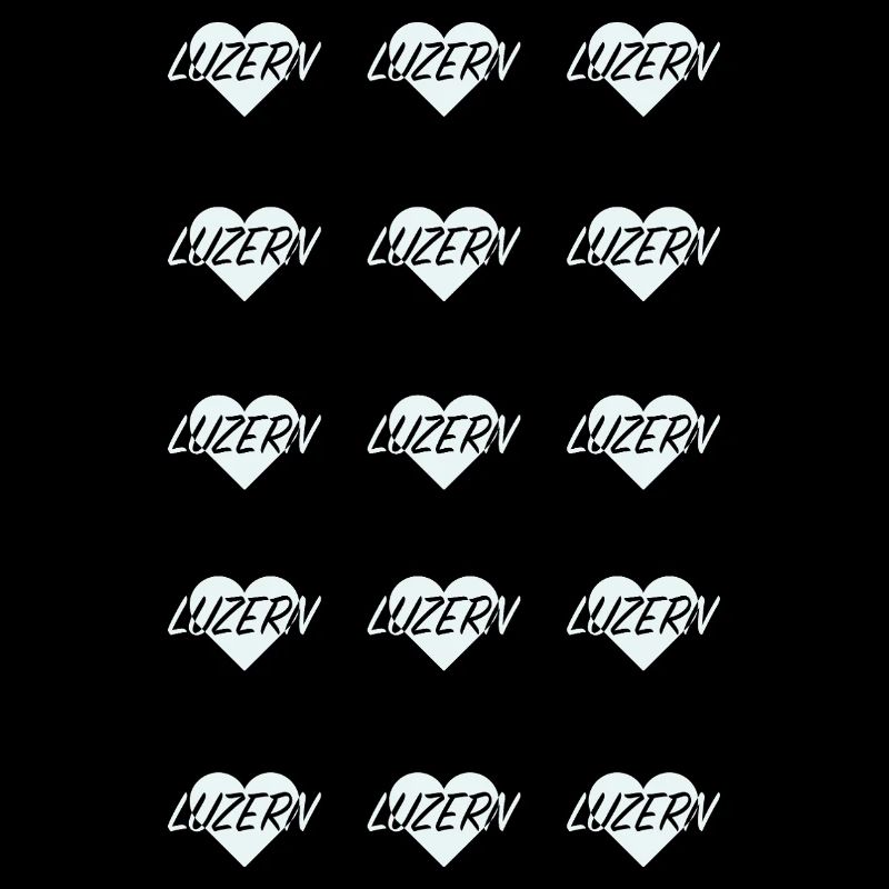 I LOVE LUCERNE Heart Pattern