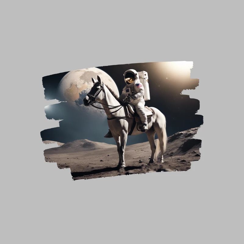 Astronaute à cheval dans l’espace