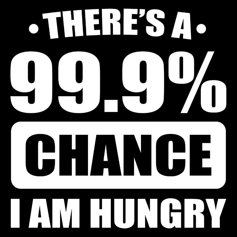 99,9% hungrig. Feinschmecker oder Essensrachen Ges