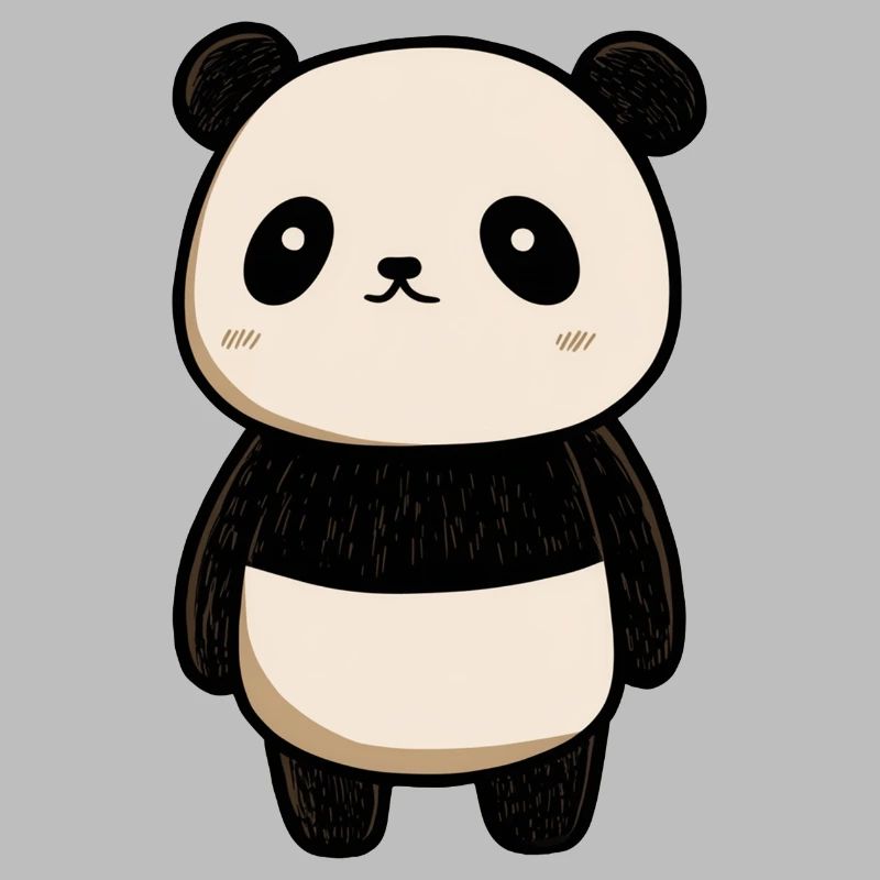dessin panda, panda mignon, bébé panda