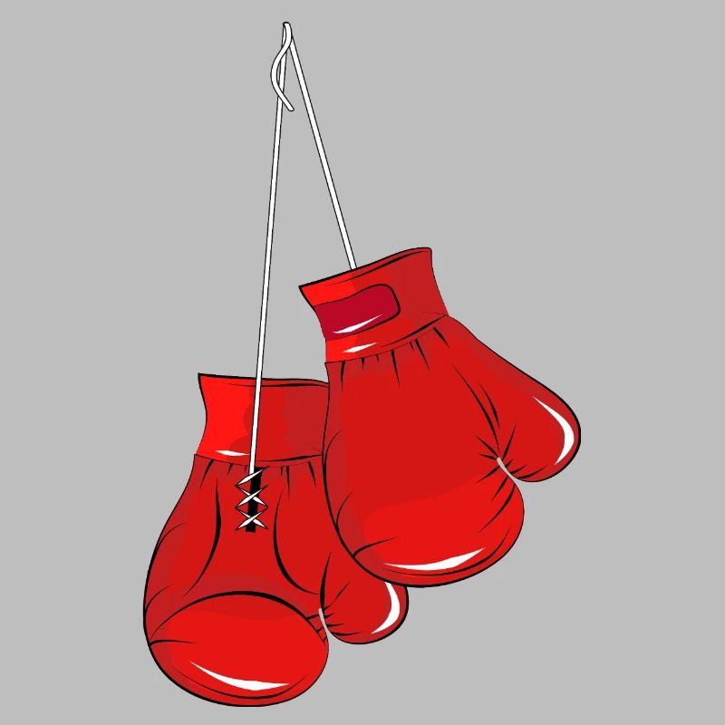 Gants de boxe rouges - symbole de force et d’ combatif