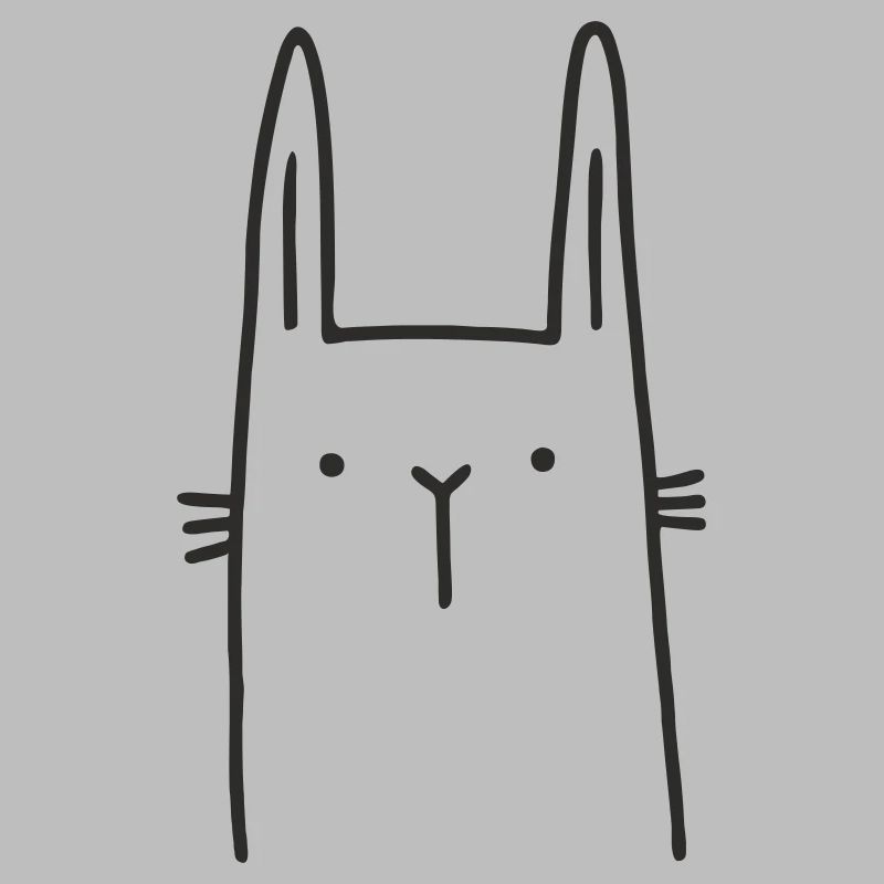 Scandi Rabbit – Minimalist Drawing in Nordic