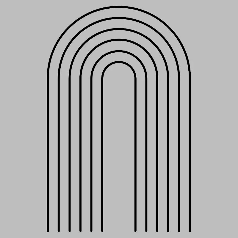 Minimalist line composition in black