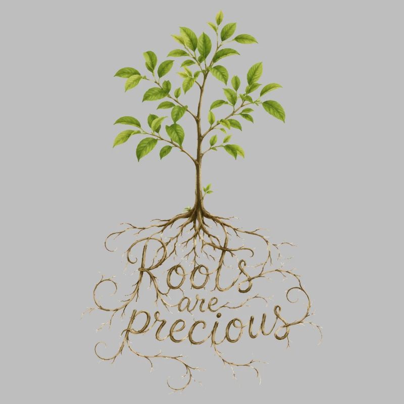 Roots Are Precious Tree Design
